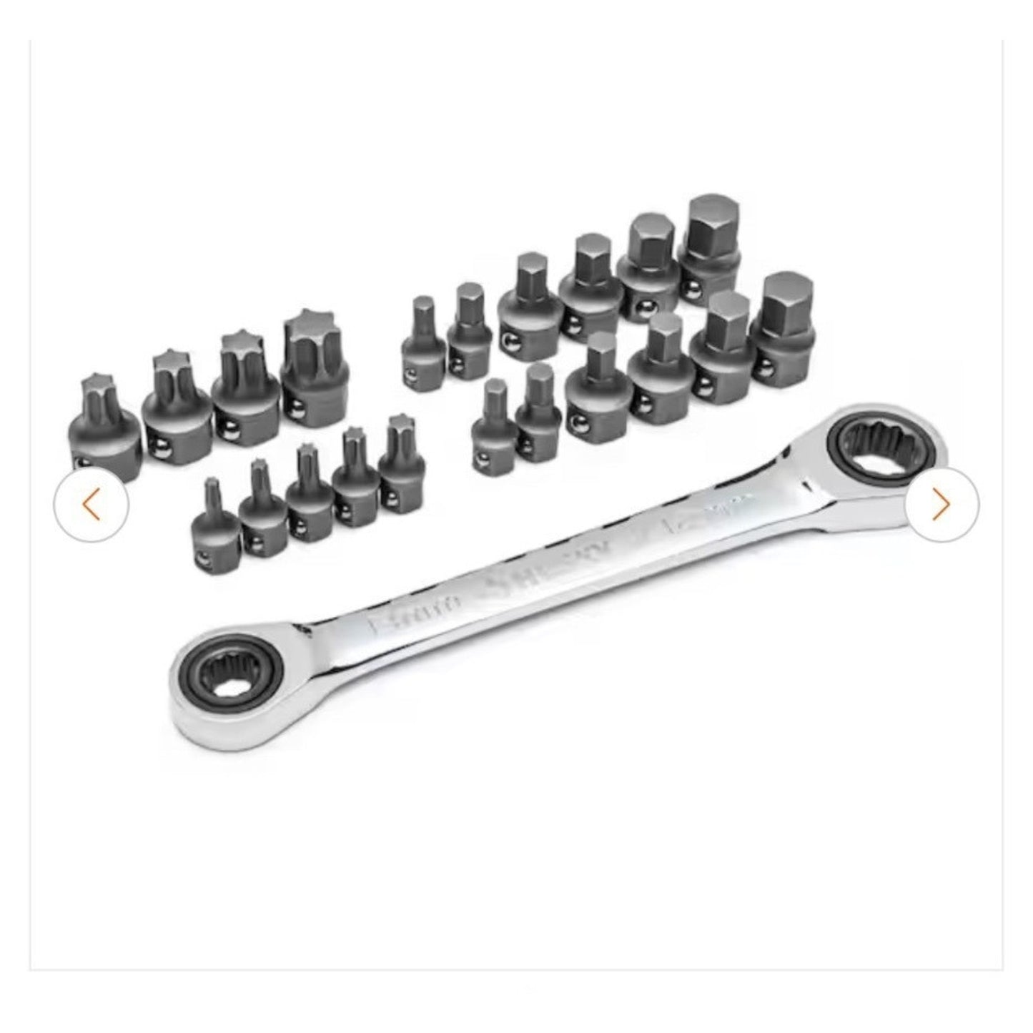 22-Piece Husky Ratchet Insert Bit Set W/ Case & Wrench