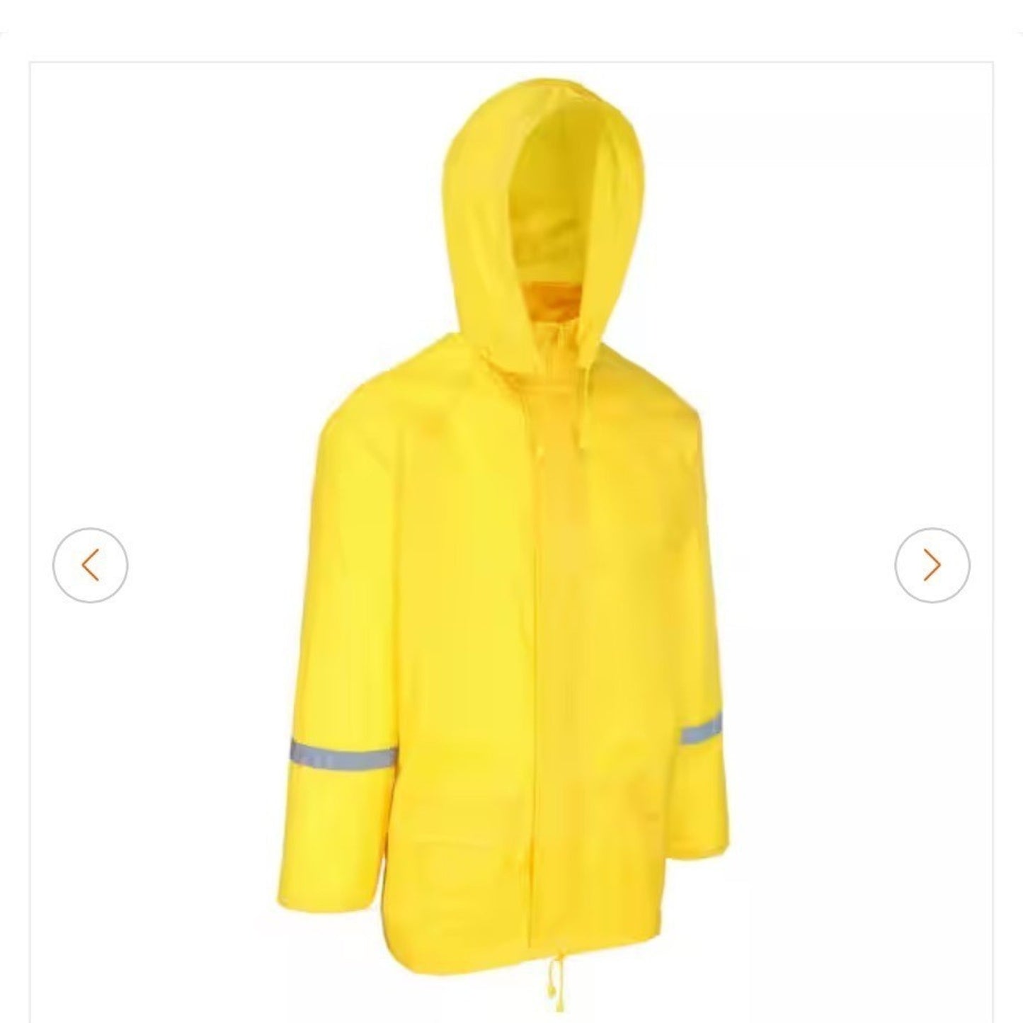 Heavy Duty Yellow 3-Piece Rain Suit XXL Reflective Strips PVC Blend