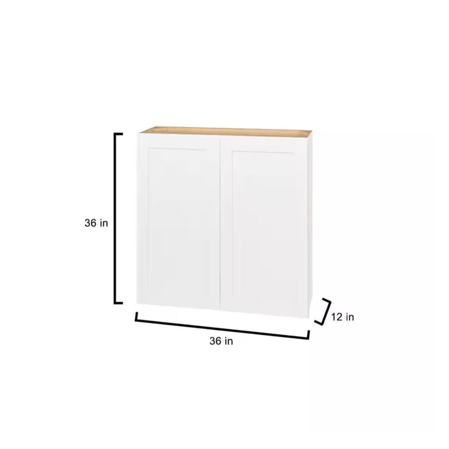 Hampton Bay Avondale 36 in. W x 12 in. D x 36 in. H Ready to Assemble Plywood Shaker Cabinet