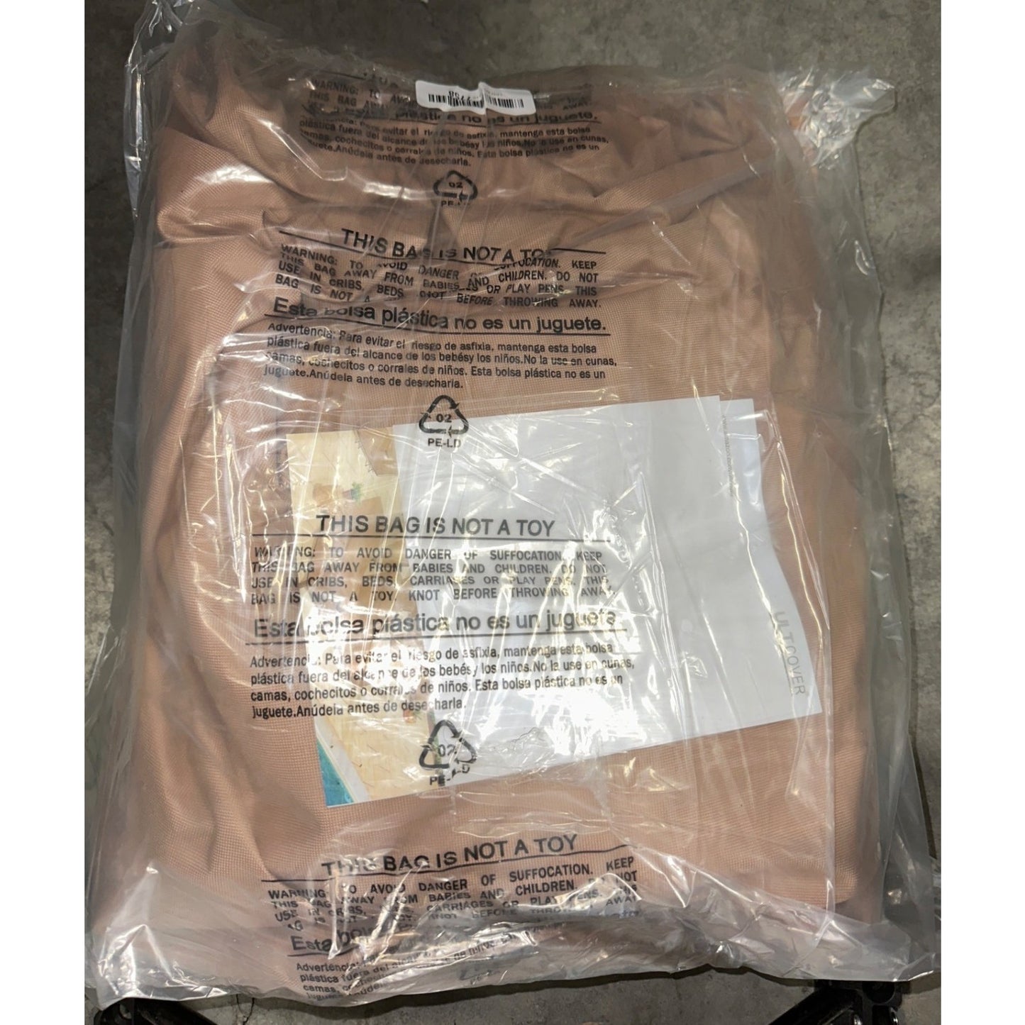 ULTCOVER L-Shaped Right Facing Patio Sofa Cover Beige Waterproof