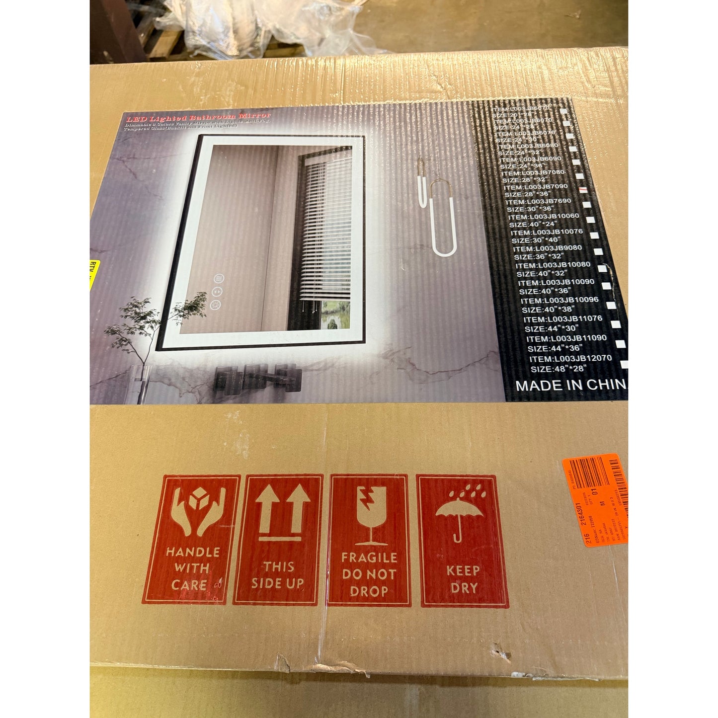 Apmir 28 x 36 LED Bathroom Vanity Mirror Anti Fog Framed Front and Backlit New