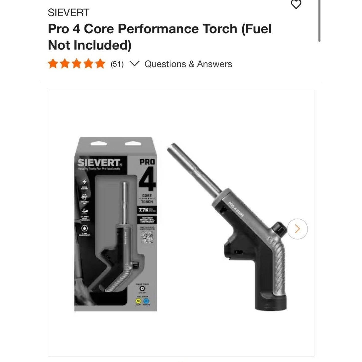 Sievert Pro 4 Core Performance Torch For MAPP & Propane