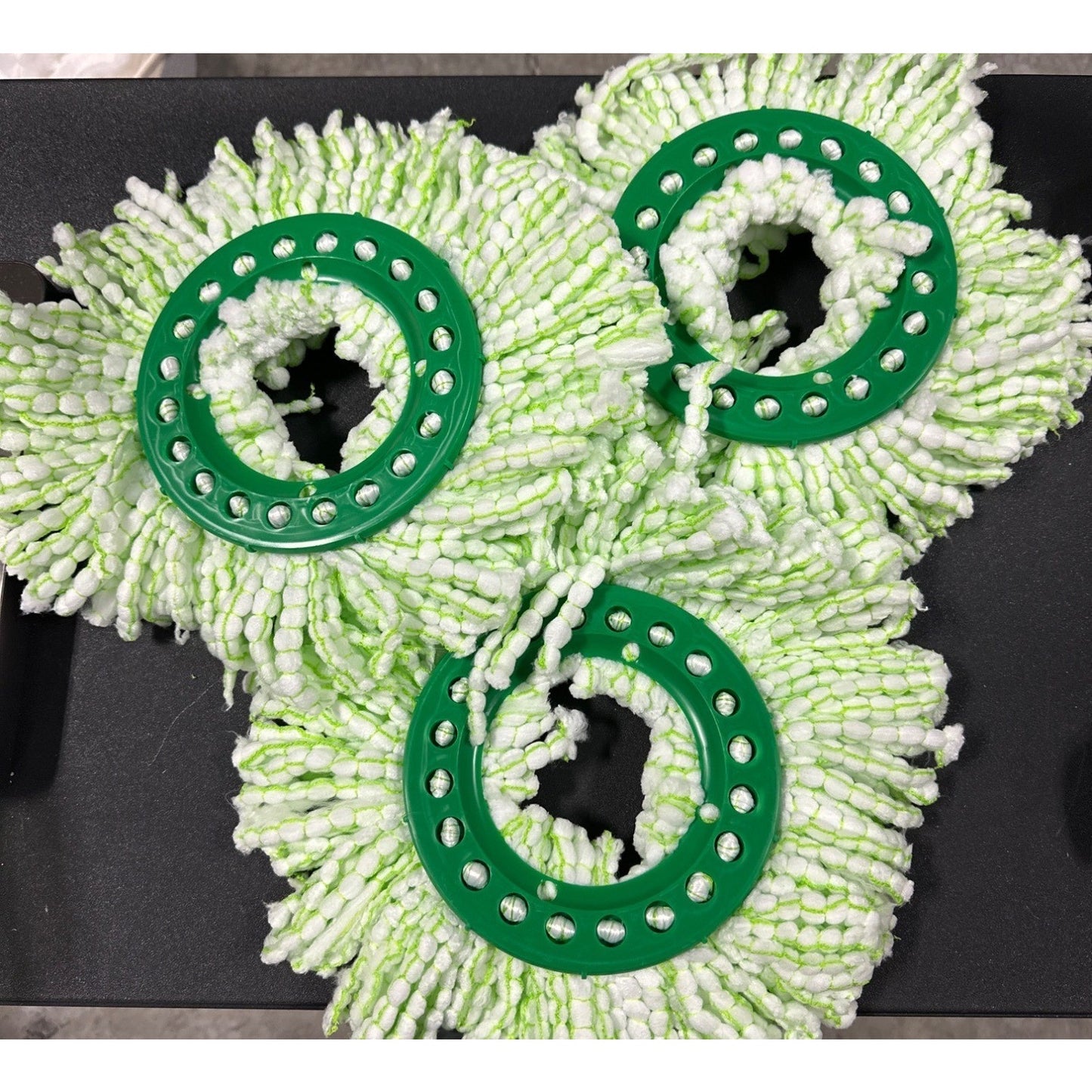 3 Pack Microfiber Mop Head Replacement Green/White For Libman Spin