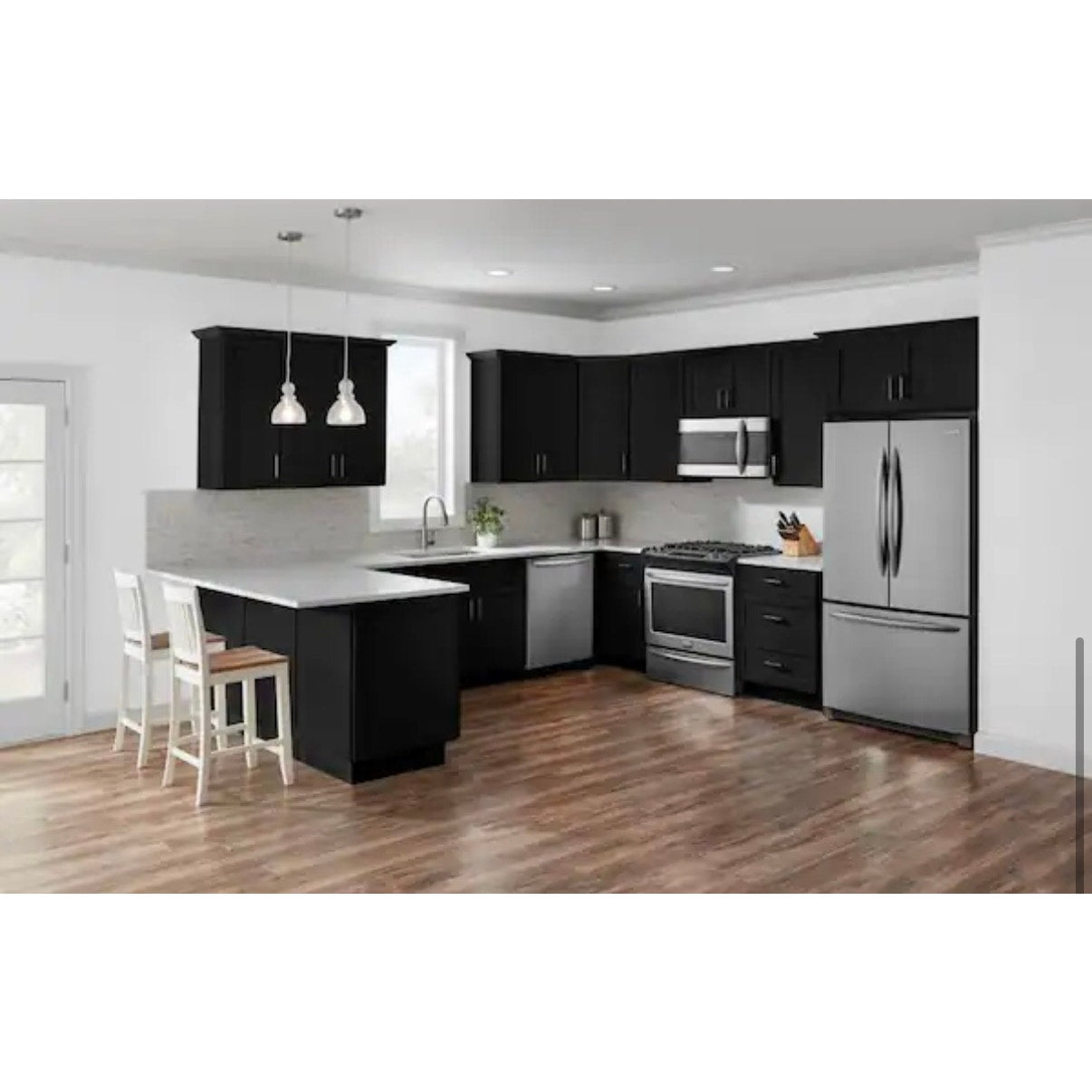 Hampton Bay Avondale Leyton Raven Black Cabinet Filler 3 x 36 Kitchen Cabinet Trim New