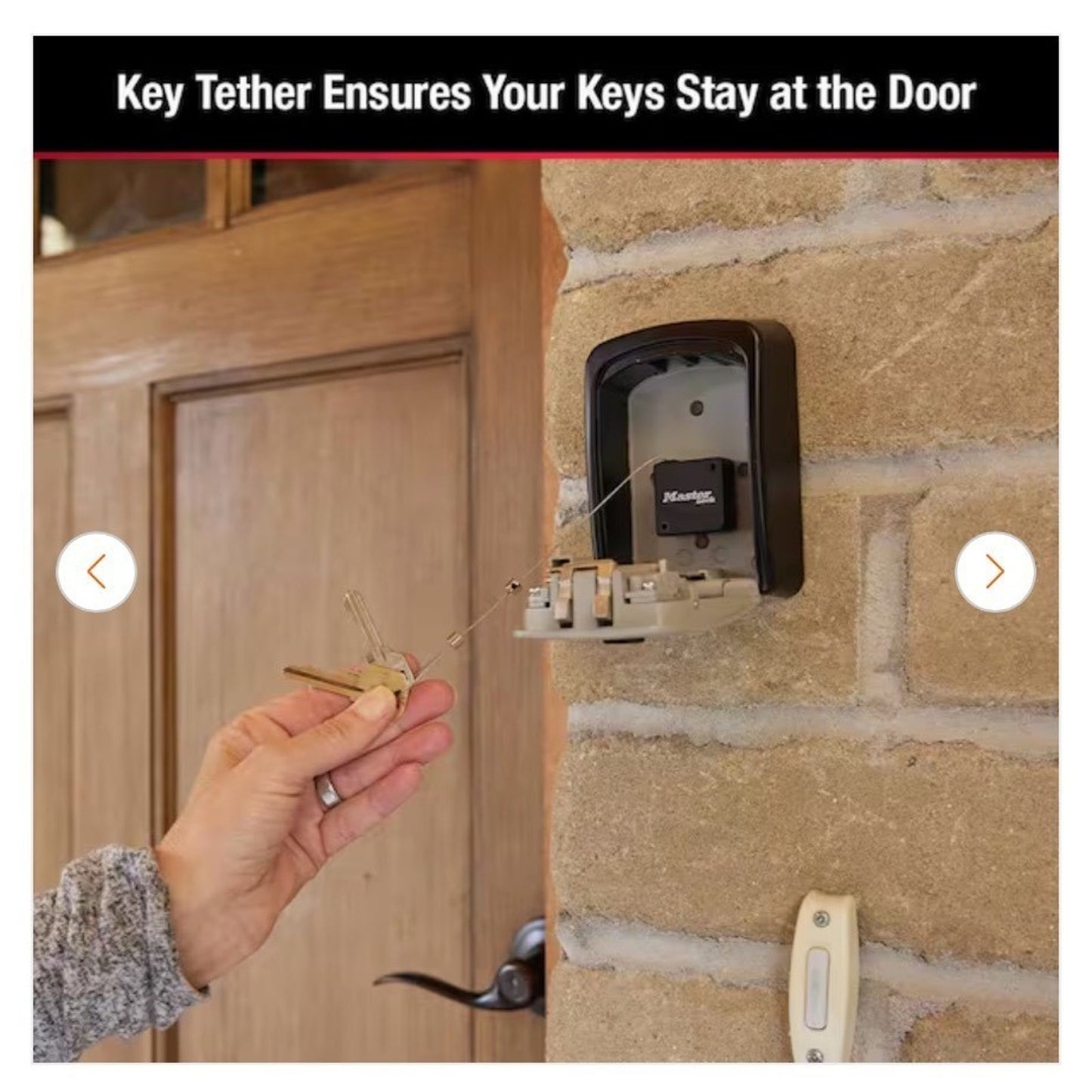 Master Lock Resettable Combination Code Lock Box Bundle With Tether