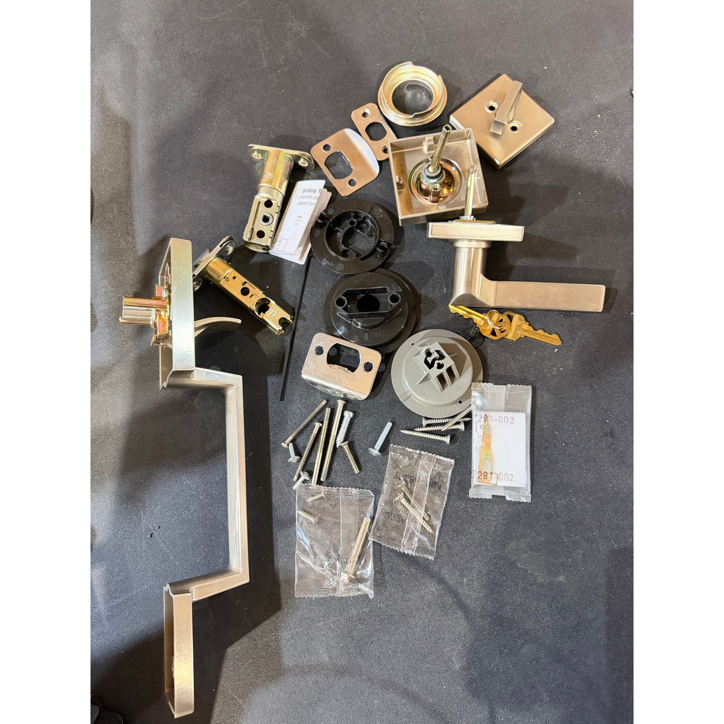 Kwikset Amador Handleset Satin Nickel Hollis Lever As Is