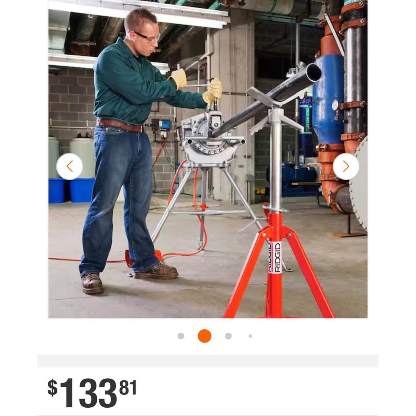 RIDGID VJ-99 V-Head High Pipe Stand 12” Capacity (28–52” Adjustable) – BRAND NEW