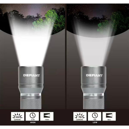 Defiant 300 Lumen Aluminum Flashlight 3 Pack New 90713