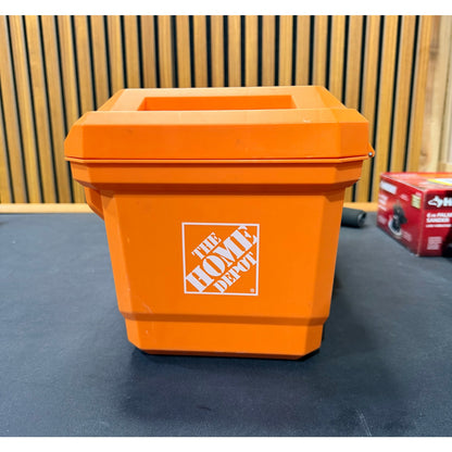 Home Depot 19 in Portable Toolbox Orange Used Missing Latch