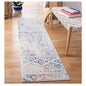 Runner Rug 2 x 8 Ivory & Blue Boho Style