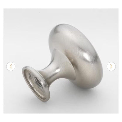 GlideRite 1-1/8 Inch Satin Nickel Round Cabinet Knob 9-Pack