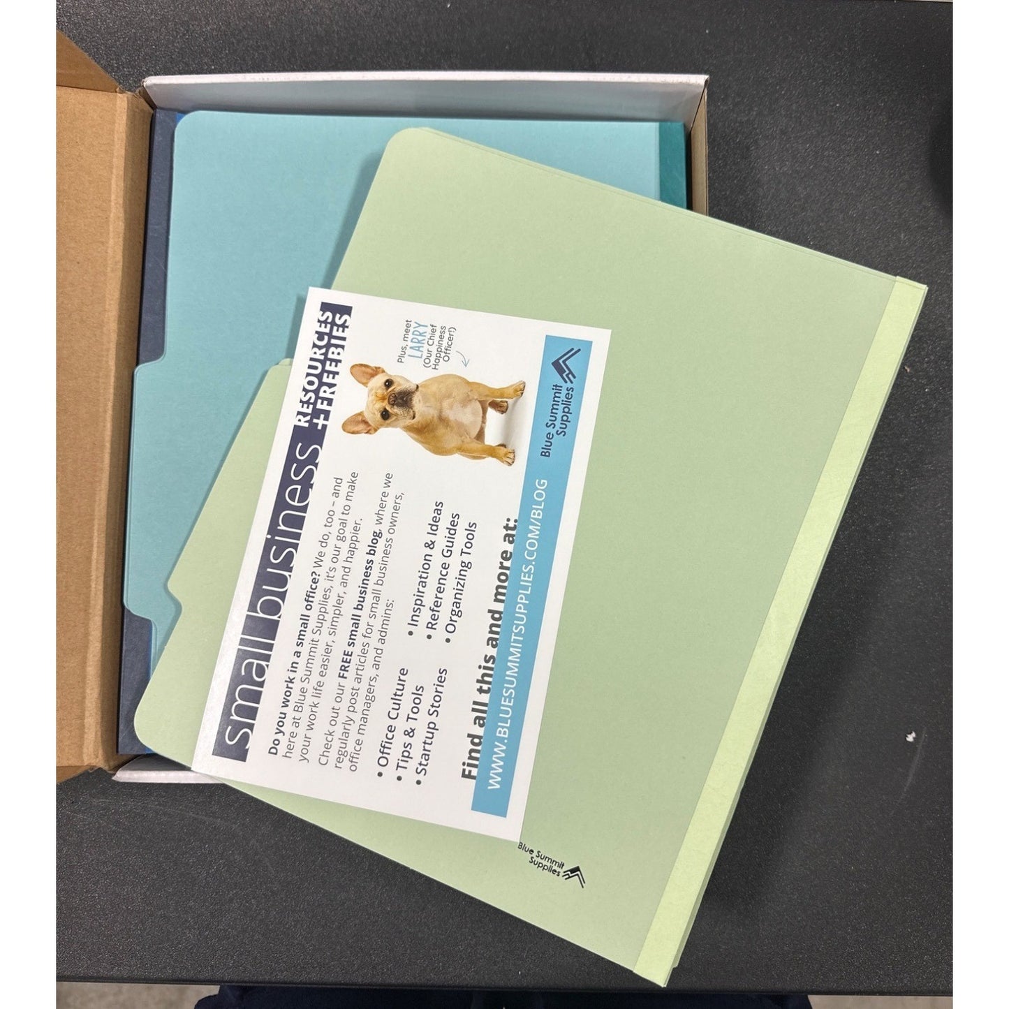 Blue Summit Supplies 12 Pack Assorted Color Pressboard Classification Folders Wi