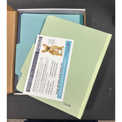 Blue Summit Supplies 12 Pack Assorted Color Pressboard Classification Folders Wi