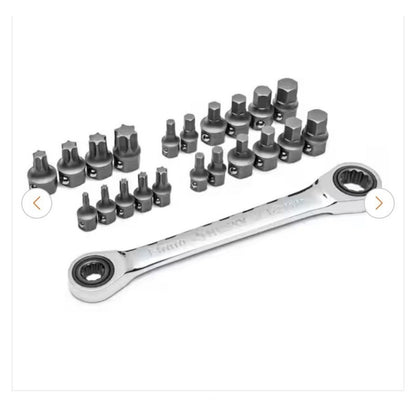 22-Piece Husky Ratchet Insert Bit Set W/ Case & Wrench