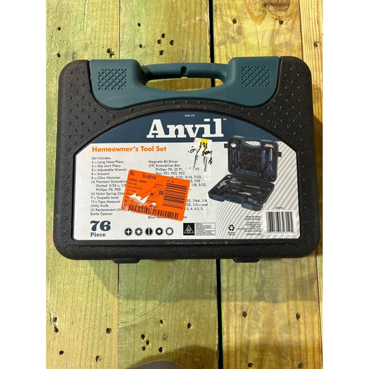 Anvil 76-Piece SAE and Metric Homeowners Tool Kit with Case