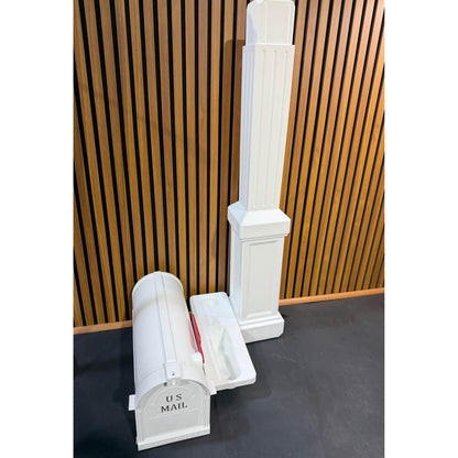 Postal PRO Craftsman Mailbox and Post Kit White New
