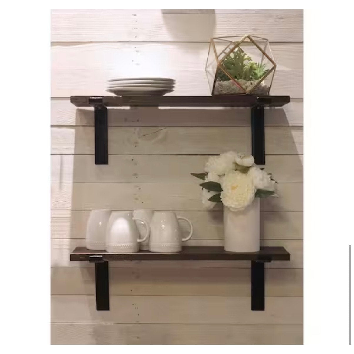 Crates & Pallet 12 in Black Steel Shelf Bracket New