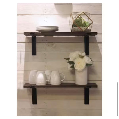Crates & Pallet 12 in Black Steel Shelf Bracket New
