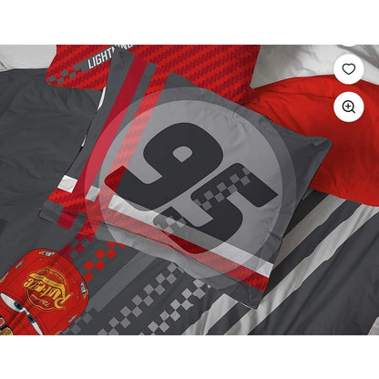 Pixar Cars Race Ready Full Bed Set - Includes Comforter & 2 pillow cases Features Lightning McQueen - Super Soft Fade Resistant Microfiber