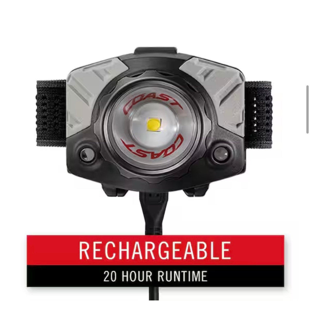 Coast FL86 840 Lumen Dual Power LED Headlamp New 30827 AAA Battery Headlamp Camping Work Light