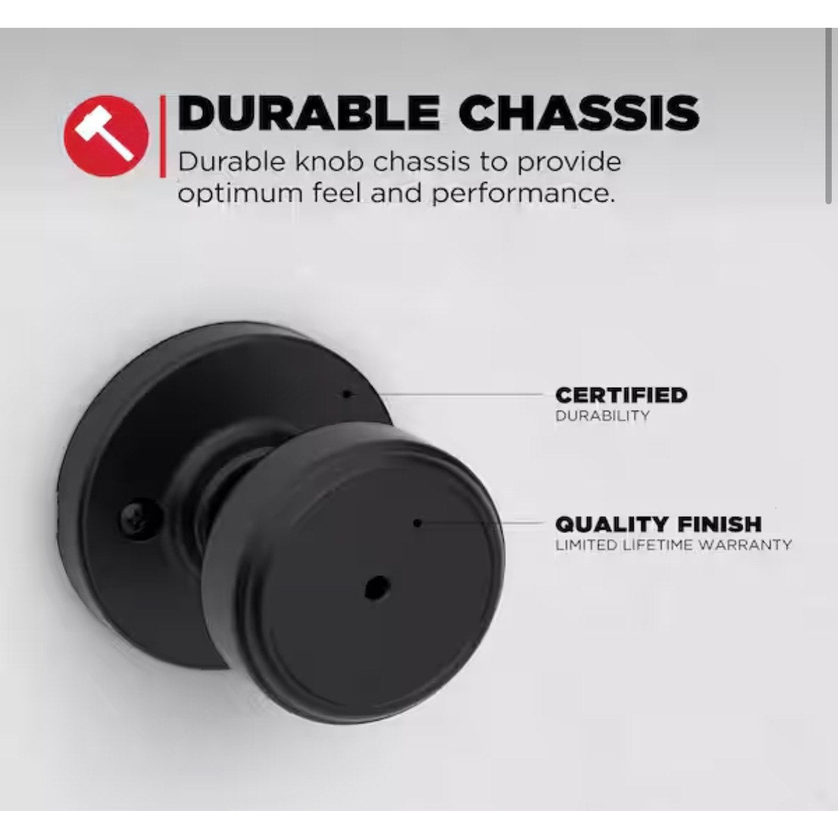 Kwikset Maven Privacy Door Knob Matte Black New