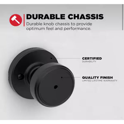 Kwikset Maven Privacy Door Knob Matte Black New