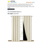 Nicetown Beige 2-Piece Blackout Curtains 52x84 Inches Grommet Panels