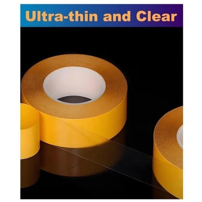 Ultra-Thin Clear Double Sided Tape 2 Inch x 50 Feet Strong Adhesion & Heavy Duty