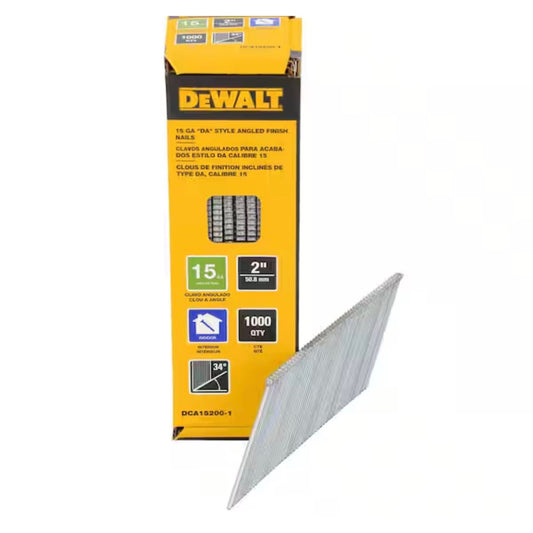 DEWALT 2 in 15 Gauge Finish Nails Open Box
