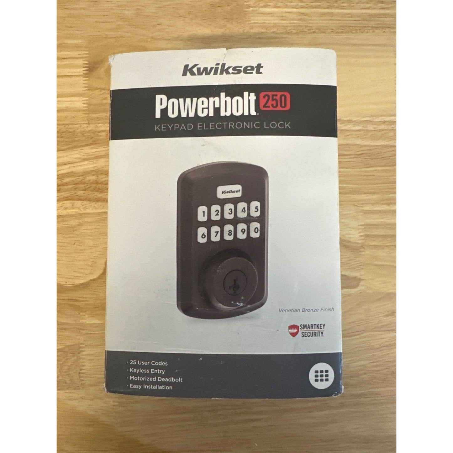 Kwikset Powerbolt 250 Keypad Electronic Lock Venetian Bronze