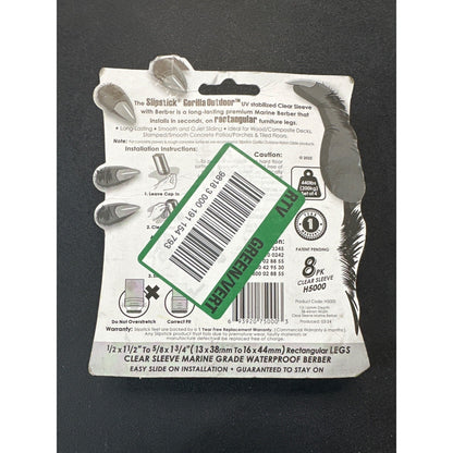 Slipstick Gorilla Outdoor Floor Protectors Rectangular Sleeves 8 Pk