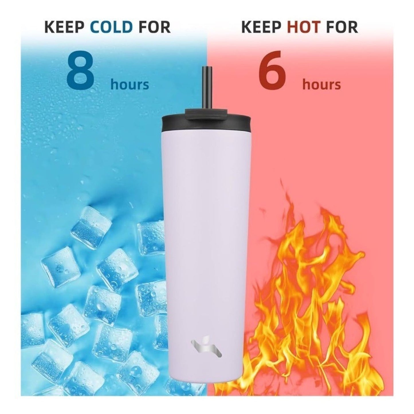 Konokyo Insulated Tumbler 30oz With Lid & Straw Pastel Design