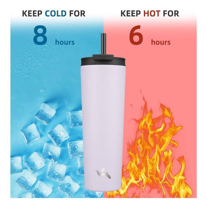 Konokyo Insulated Tumbler 30oz With Lid & Straw Pastel Design