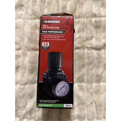 Husky 3/8 In. Air Regulator Push-To-Lock Adjustment High PSI