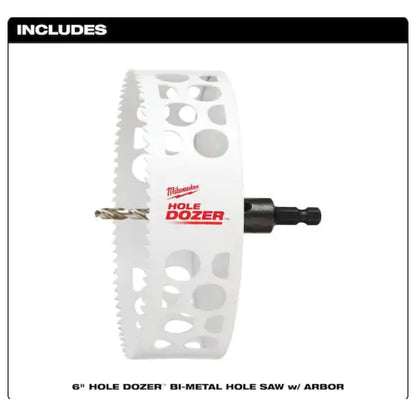 Milwaukee 6 in Hole Dozer Hole Saw Open Box New