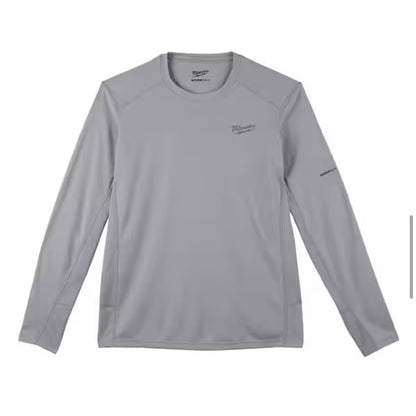 Milwaukee Men’s Large Gray WorkSkin Long Sleeve Performance Shirt New 415G-L Lightweight Workwear