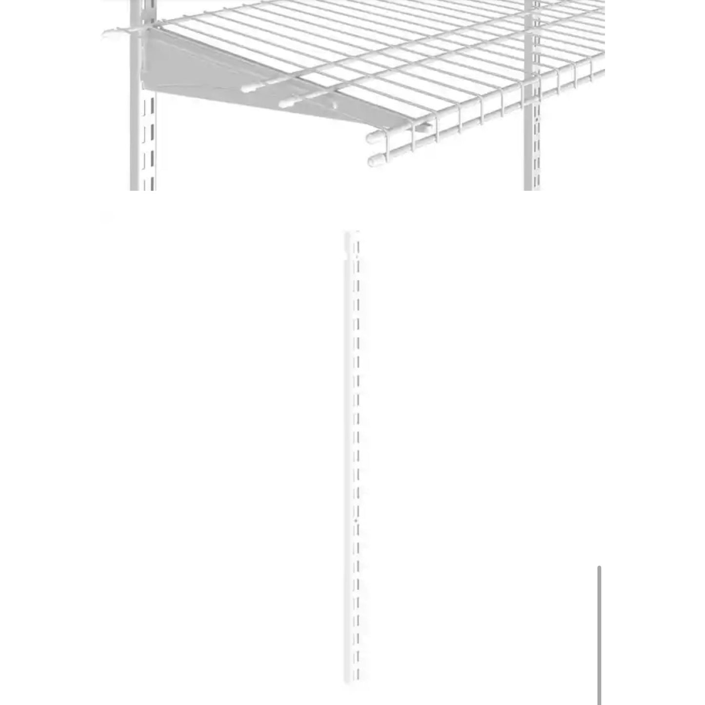 ClosetMaid ShelfTrack 60 in White Standard Support Bracket Closet Shelf Track New