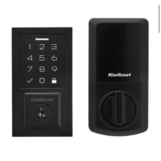 Kwikset SmartCode 270 Matte Black Keypad Deadbolt As Is