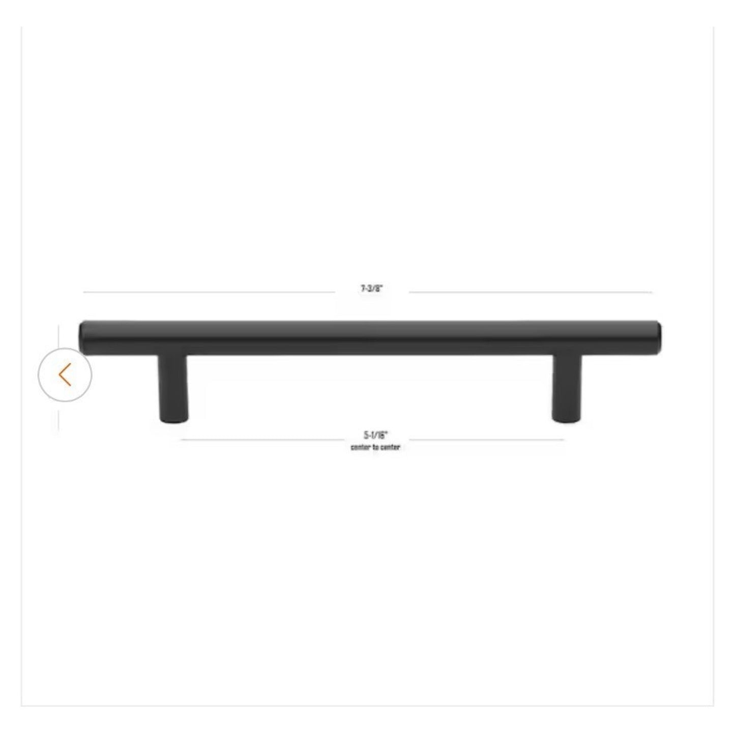 GlideRite Matte Black 5-Inch Solid Cabinet Handle Drawer Pulls 10-Pack