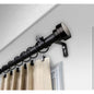 Rod Desyne Bonnet Single Curtain Rod Black 66 in to 120 in Adjustable Window Rod New