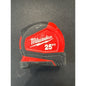 Milwaukee 25 Ft SAE Compact Tape Measure Fractional Scale