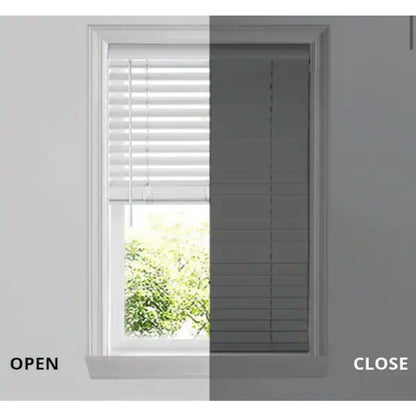 Home Decorators 72 x 64 White Cordless Faux Wood Blinds New 2 in Slats