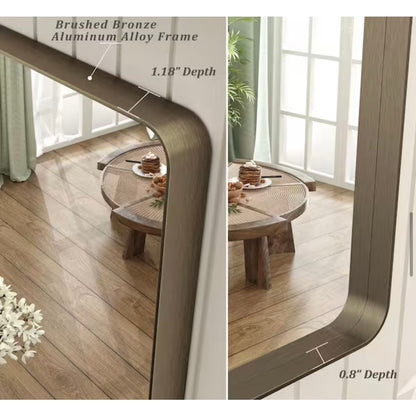 Apmir 40 x 30 Brushed Bronze Bathroom Vanity Mirror Wall Mirror New