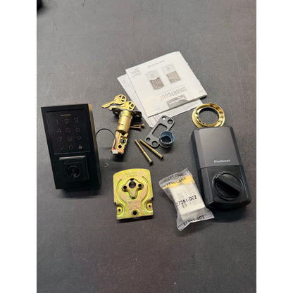 Kwikset SmartCode 270 Matte Black Keypad Deadbolt As Is