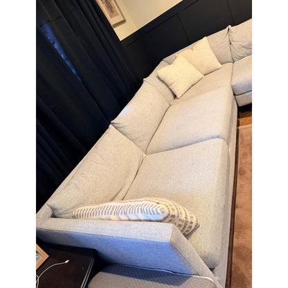 Jonathan Louis Pia 3-Piece Sectional Gray L-Shaped Corner Sofa Pebble