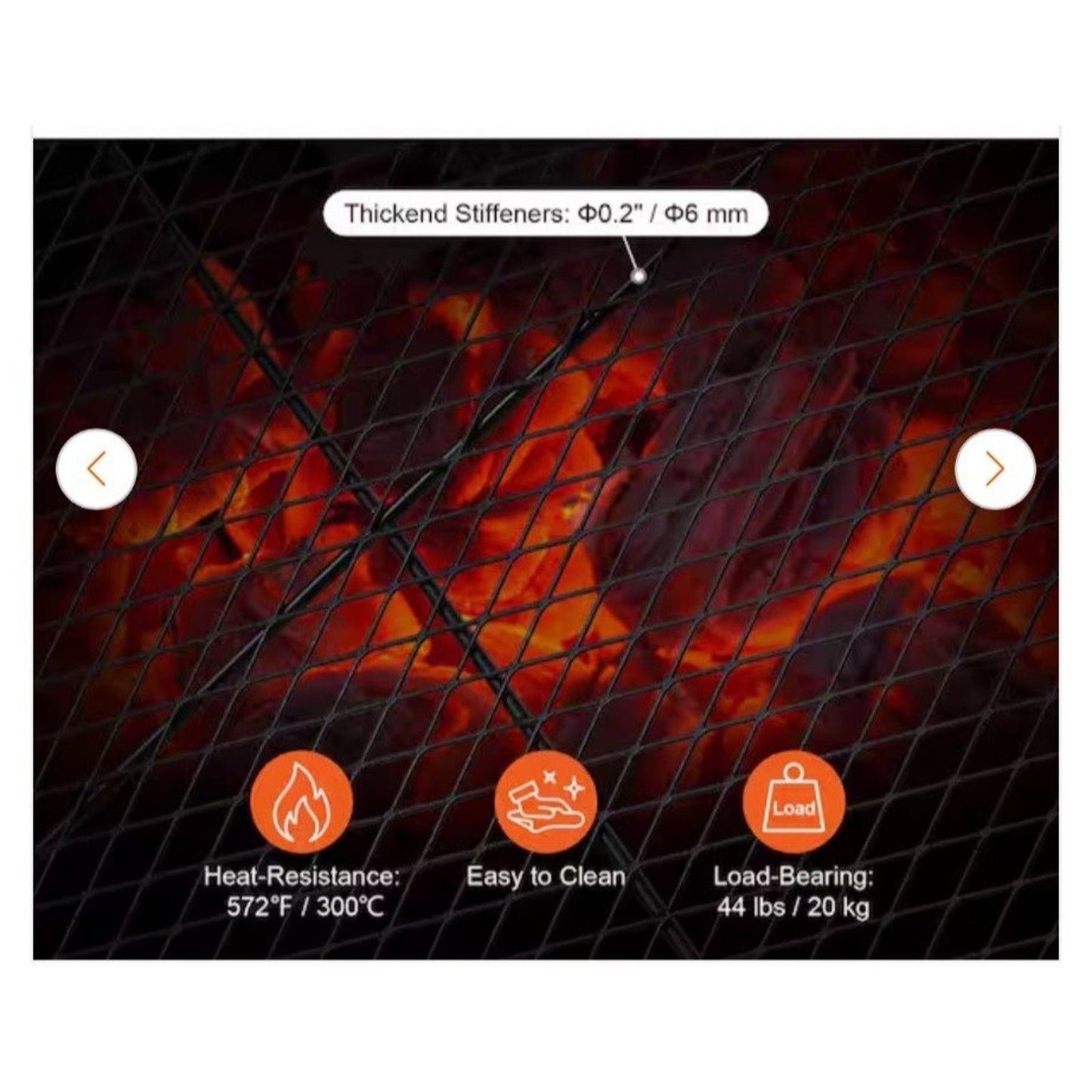X-Marks Round Fire Pit Grill Grate 30" Heavy Duty Steel BBQ