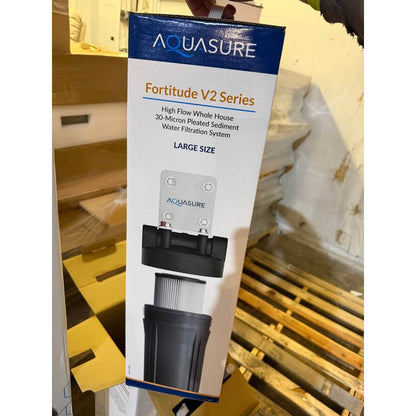 AQUASURE Whole House System: 64K Grain Softener + 1.5M Gal KDF/GAC Filter w Prefilters – NEW