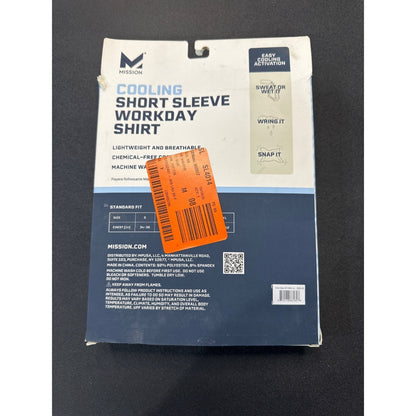 Mission Unisex Hi-Vis Yellow Cooling Short Sleeve Shirt L