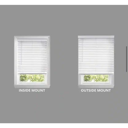 Home Decorators 72 x 64 White Cordless Faux Wood Blinds New 2 in Slats