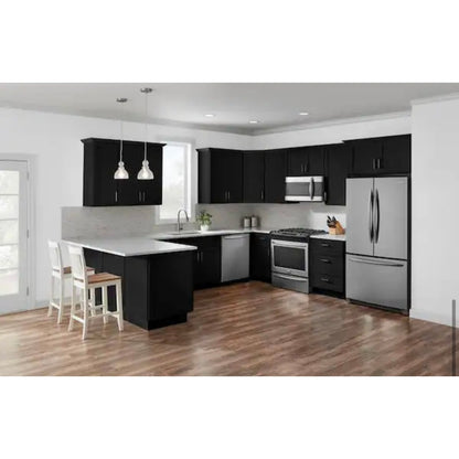 Hampton Bay Avondale Leyton Raven Black Crown Moulding 91.5 in Cabinet Trim New